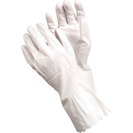 Tegera TEGERA White PVC Chemical Resistant Work Gloves, Size 8 [8190A-8]; 128-376
