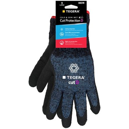 Tegera TEGERA Black, Blue Acrylic, CRF Technology, HPPE, Polyester, Stainless Steel Fibre Yarn Cold Resistant Work [8831R-10]; 128-384