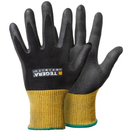 Tegera TEGERA Black, Yellow Nylon, Spandex Heat Resistant Work Gloves, Size 9, Nitrile Coating [8800-9]; 128-878