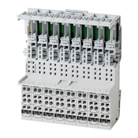 Eaton, Eaton XN, Vertical, Pluggable Terminal Block, Plug, Rail Mount, Spring Loaded/Screw Terminal Termination [140134 XN-B3T-SBC]; 129-014