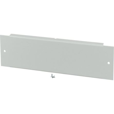 Eaton xEnergy Basic Series RAL 7035 Steel Front Plate, 105mm H, 355mm W, 20mm L for Use with Enclosure [142456 BPZ-FS-350/1]; 129-153