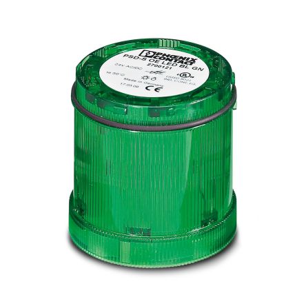 Phoenix Contact PSD Series Green Flashing Effect Flashing Light Element, 24 V ac/dc, LED Bulb, AC/DC, IP65 [2700121]; 129-427