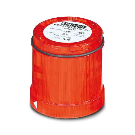 Phoenix Contact PSD Series Red Flashing Effect Flashing Light Element, 24 V ac/dc, LED Bulb, AC/DC, IP65 [2700114]; 129-428