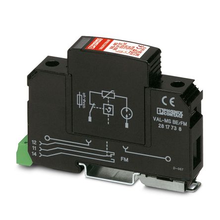 Phoenix Contact 1 Phase Surge Arrester, DIN Rail Mount [2856579]; 129-566