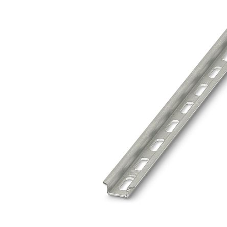Phoenix Contact Steel Perforated DIN Rail, 250mm x 15mm x 6mm [1207644]; 129-632