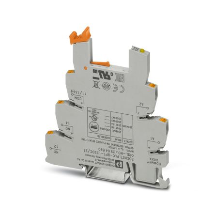 Phoenix Contact 1 Pin 125V dc DIN Rail Relay Base [2904590]; 129-784