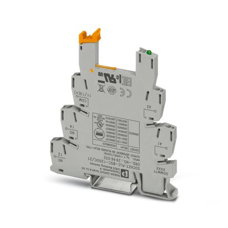 Phoenix Contact 1 Pin 120V ac/dc DIN Rail Relay Base [2966032]; 129-786