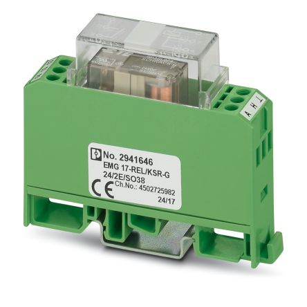 Phoenix Contact EMG Series Solid State Relay, 10 A Load, DIN Rail Mount [2941646]; 129-789