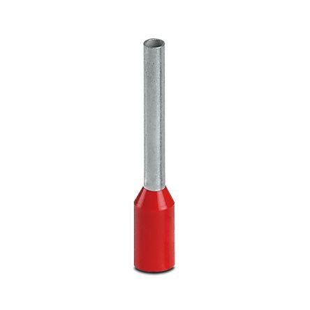 Phoenix Contact, AI Insulated Ferrule, 15mm Pin Length, 1.5mm Pin Diameter, Red [1200311]; 130-016