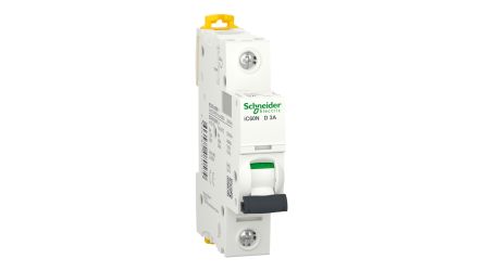 Schneider Electric Acti9 Acti9 iC60 MCB, 1P, 3A Curve D, 50 kA Breaking Capacity [A9F75103]; 130-442