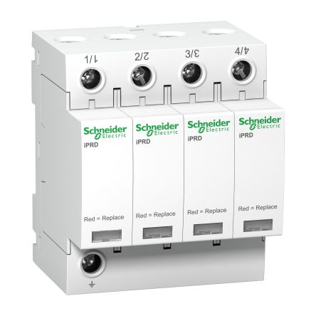 Schneider Electric Single Phase Surge Arrester, 20kA, 460V (Volts), Clip-On Mount [A9L20421]; 130-503