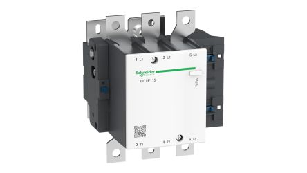 Schneider Electric TeSys F TeSyS F Contactor, 600 VAC Coil, 3-Pole, 200 A, 80 kW, 3NO, 690 V ac [LC1F115X7]; 130-860