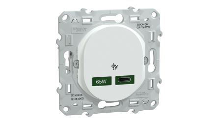 Schneider Electric Straight, Flush Mount, Socket Type USB C IP20 USB Connector [S320406]; 130-925
