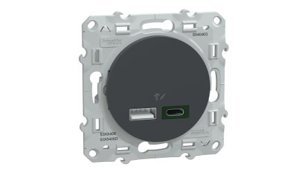 Schneider Electric Straight, Flush Mount, Socket Type USB A + C IP20 USB Connector [S540403]; 130-931