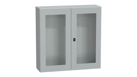 Schneider Electric PanelSeT S3D Series Grey Steel Enclosure, IP55, IK10, Grey Lid, 1000 x 1000 x 300mm [NSYS3D101030DT]; 130-947