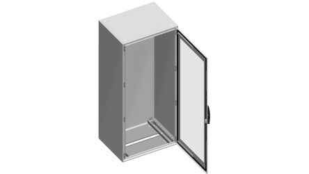 Schneider Electric PanelSeT SM Series Sheet Steel Single-Door-Door Floor Standing Enclosure, Glazed Door Door, IP55, [NSYSM20860T]; 130-991