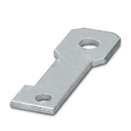 Phoenix Contact FLT-ISG-PL Series RAL 7042 Zinc Mounting Material, 70mm W, 136mm L for Use with Fixing the [2905586]; 131-100