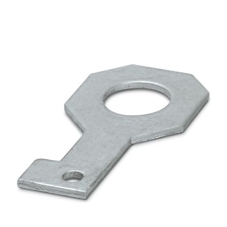Phoenix Contact FLT-ISG-PL Series RAL 7042 Zinc Mounting Material, 70mm W, 136mm L for Use with Fixing the [2905754]; 131-105