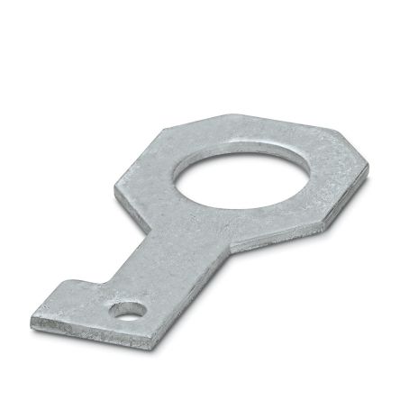 Phoenix Contact FLT-ISG-PL Series RAL 7042 Galvanised Steel Mounting Material, 70mm W, 136mm L for Use with Fixing the [2905756]; 131-108
