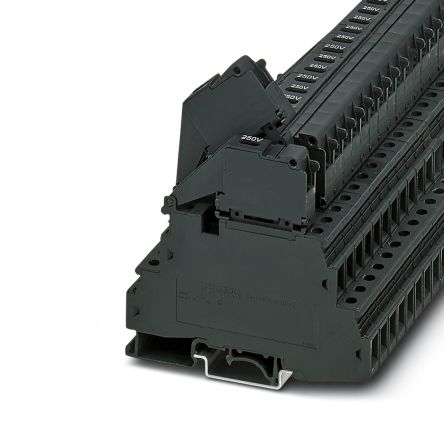 Phoenix Contact 711629 UKK 5-HESILA Series Black, 0.2 → 4mm², 2-Level, Screw Termination, Fused [711629]; 131-138