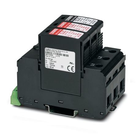 Phoenix Contact 1 Phase Surge Protector, 65kA, 1200V (Volts), DIN Rail Mount [2910358]; 131-481