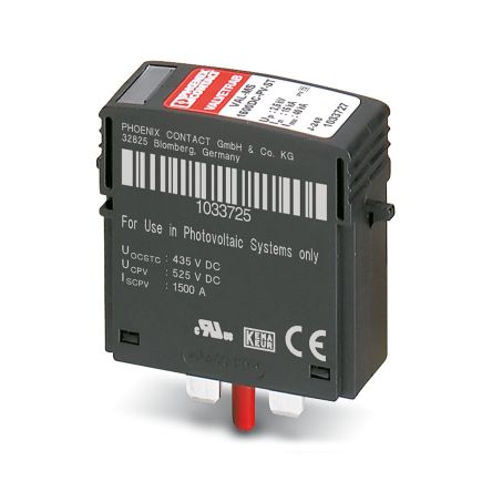 Phoenix Contact, VAL Surge Protection Plug 1500 VDC Maximum Voltage Rating [1033727]; 131-822