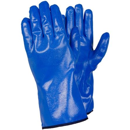 Tegera TEGERA Blue Chemical Resistant Work Gloves, Size 10, Nitrile Coating [7350-10]; 134-638
