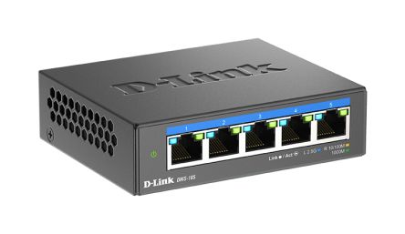 D-Link 5-Port 2.5G Multi-Gigabit Desktop Switch, Unmanaged 5 Port Gigabit Switch, EU [DMS-105/E]; 135-312
