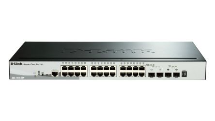 D-Link 28-Port Gigabit Stackable Smart Managed PoE Switch with 10G Uplinks, Smart 28 Port Gigabit Switch With PoE [DGS-1510-28P]; 135-331