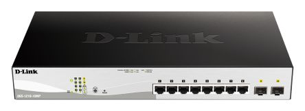 D-Link 10-Port Gigabit Smart Managed Max PoE Switch, Smart 10 Port Managed Switch With PoE [DGS-1210-10MP]; 135-343