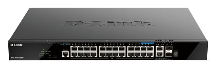 D-Link 28-Port Layer 3 Stackable Smart Managed Max PoE Switch with 10G Uplinks, Smart 28 Port Managed Switch With PoE EU [DGS-1520-28MP/E]; 135-363