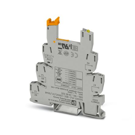 Phoenix Contact 1 Pin 230V ac DIN Rail Relay Base [2980335]; 135-679
