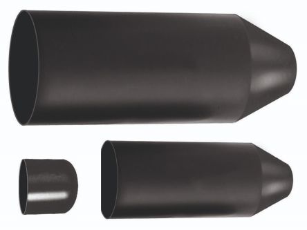 RS PRO Adhesive Lined Halogen Free Heat Shrink Sleeving, Black 16mm Sleeve Dia. x 85mm Length 2:1, 3:1 Ratio [0]; 136-133