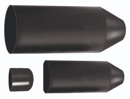 RS PRO Adhesive Lined Halogen Free Heat Shrink Sleeving, Black 23mm Sleeve Dia. x 85mm Length 2:1, 3:1 Ratio [0]; 136-138