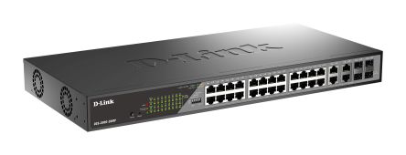 D-Link 28-Port Gigabit PoE Smart Managed Surveillance PoE Switch, Smart 28 Port Gigabit Switch With PoE UK [DSS-200G-28MP/B]; 136-209