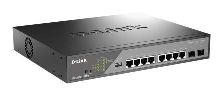 D-Link 10-Port Gigabit PoE Smart Managed Surveillance Max PoE Switch with 802.3bt, Smart 10 Port Gigabit Switch With [DSS-200G-10MPP/E]; 136-220
