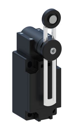 RS PRO Adjustable Roller Lever Limit Switch, 1NO/1NC, IP65, Thermoplastic Housing, 400V ac Max, 10A Max [0]; 136-242