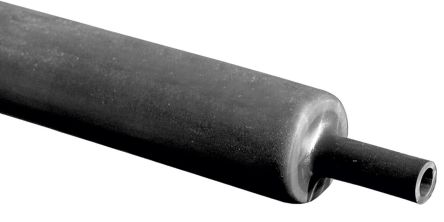 RS PRO Halogen Free Heat Shrink Tubing, Black 40mm Sleeve Dia. x 100cm Length 3:1 Ratio [0]; 137-407