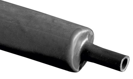 RS PRO Heat Shrink Tubing, Black 63mm Sleeve Dia. x 100cm Length 3:1 Ratio [0]; 137-410