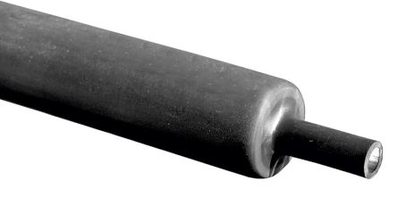 RS PRO Adhesive Lined Halogen Free Heat Shrink Tubing, Black 18mm Sleeve Dia. x 100cm Length 3:1, 4:1 Ratio [0]; 137-415