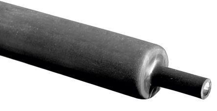 RS PRO Adhesive Lined Halogen Free Heat Shrink Tubing, Black 30mm Sleeve Dia. x 100cm Length 3:1, 4:1 Ratio [0]; 137-417