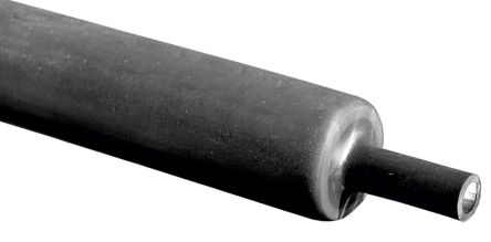 RS PRO Adhesive Lined Halogen Free Heat Shrink Tubing, Black 37mm Sleeve Dia. x 100cm Length 3:1, 4:1 Ratio [0]; 137-421