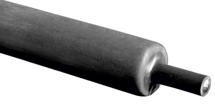 RS PRO Adhesive Lined Halogen Free Heat Shrink Tubing, Black 40mm Sleeve Dia. x 100cm Length 3:1, 4:1 Ratio [0]; 137-422