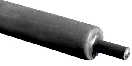 RS PRO Adhesive Lined Halogen Free Heat Shrink Tubing, Black 63mm Sleeve Dia. x 100cm Length 3:1, 4:1 Ratio [0]; 137-423