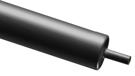 RS PRO Heat Shrink Tubing, Black 8mm Sleeve Dia. x 100cm Length 4:1 Ratio [0]; 137-432