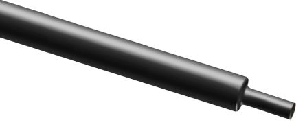 RS PRO Heat Shrink Tubing, Black 1.6mm Sleeve Dia. x 100cm Length 2:1 Ratio [0]; 137-441