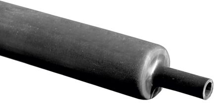 RS PRO Halogen Free Heat Shrink Tubing, Black 12mm Sleeve Dia. x 100cm Length 3:1 Ratio [0]; 137-454