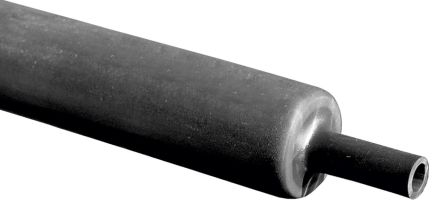 RS PRO Halogen Free Heat Shrink Tubing, Black 30mm Sleeve Dia. x 100cm Length 3:1 Ratio [0]; 137-456