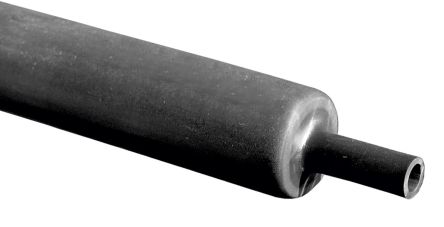 RS PRO Halogen Free Heat Shrink Tubing, Black 35mm Sleeve Dia. x 100cm Length 3:1 Ratio [0]; 137-457