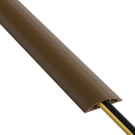 RS PRO 1.8m Brown Cable Cover in PVC, 17mm Inside dia. [0]; 137-628